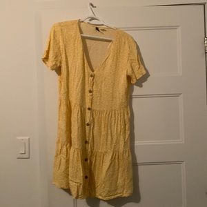 HM dress yellow with white flowers